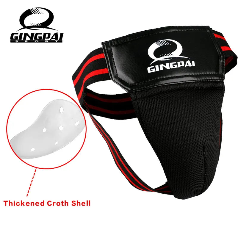 GINGPAI SPORT Red/Black Groin Guard